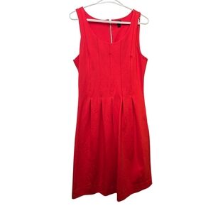 J Crew Red Sleeveless Skater Dress Size 6
